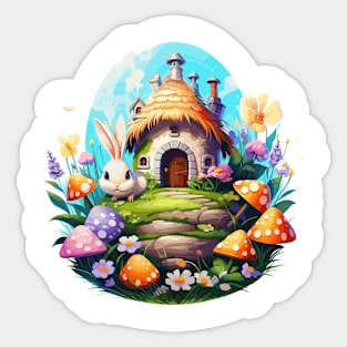 Rabbit home Sticker